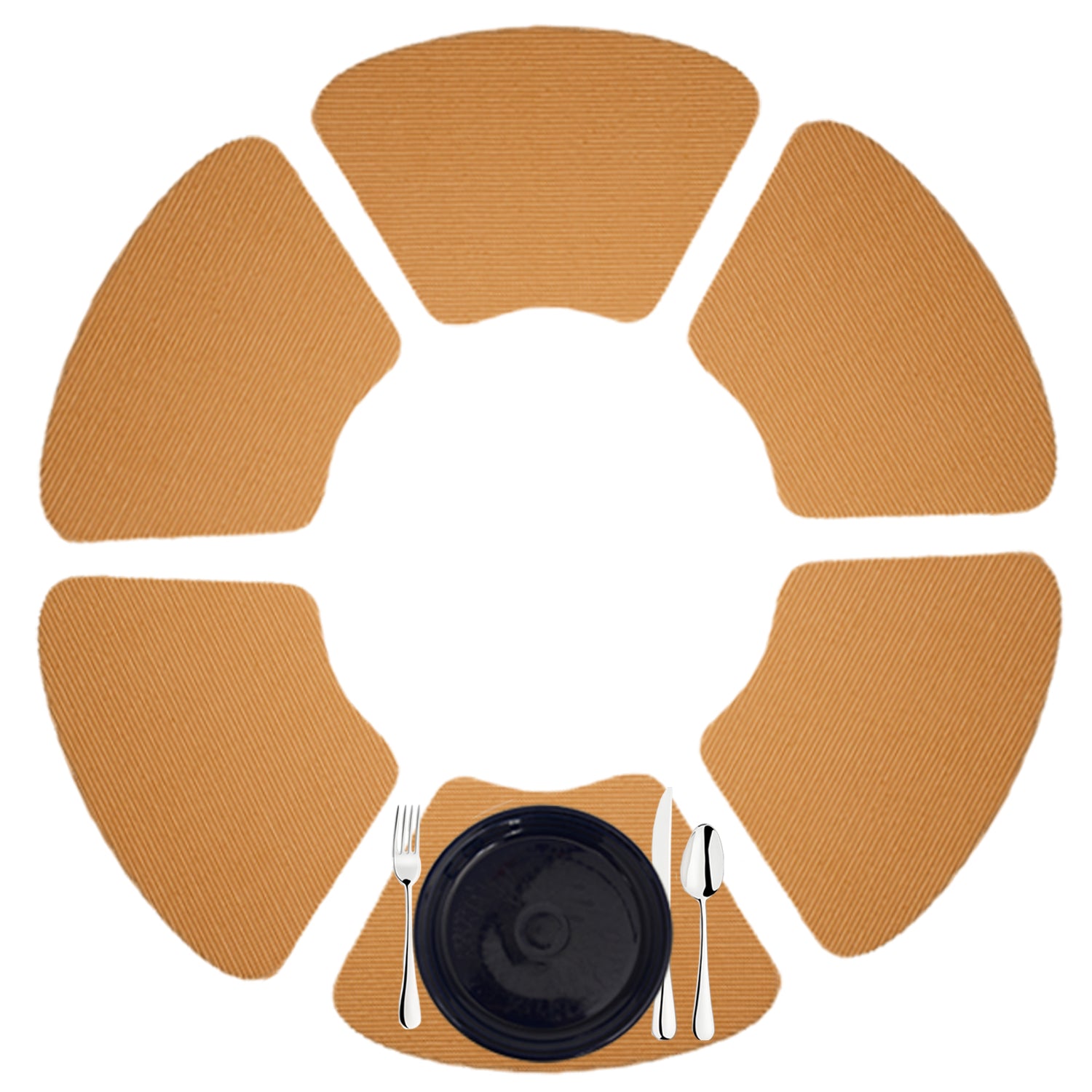 Toffee | Modern placemat set of 6 for stylish entertaining.