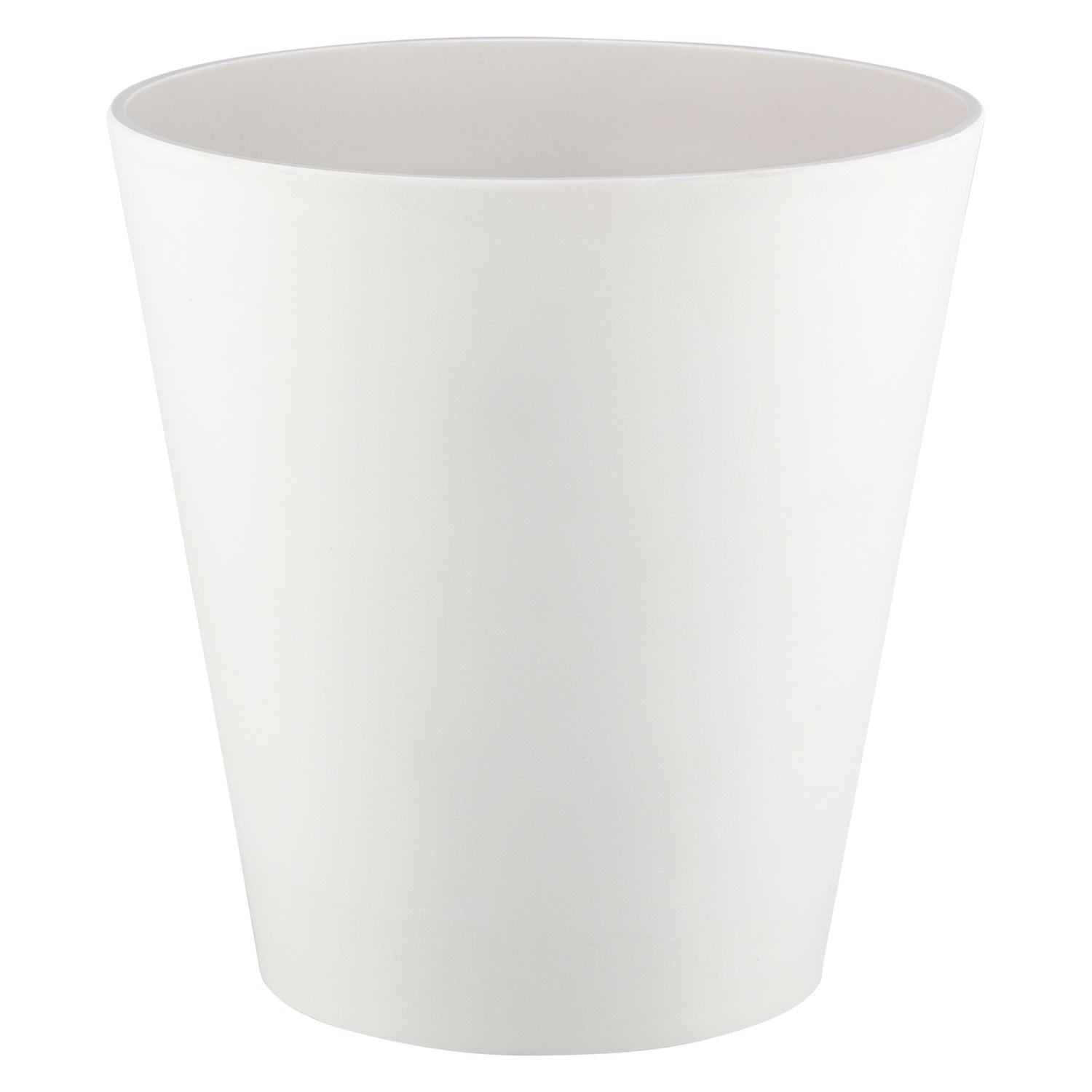 White | Madison wastebasket without the full liner.