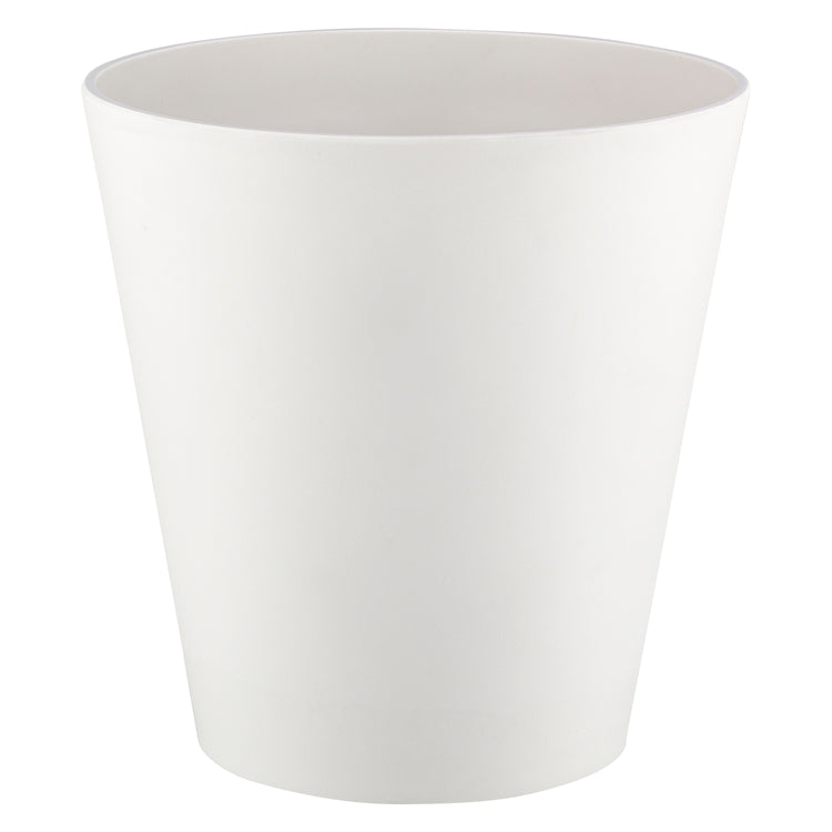 White | Madison wastebasket without the full liner.