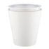 White | Madison wastebasket with the full liner propped up.
