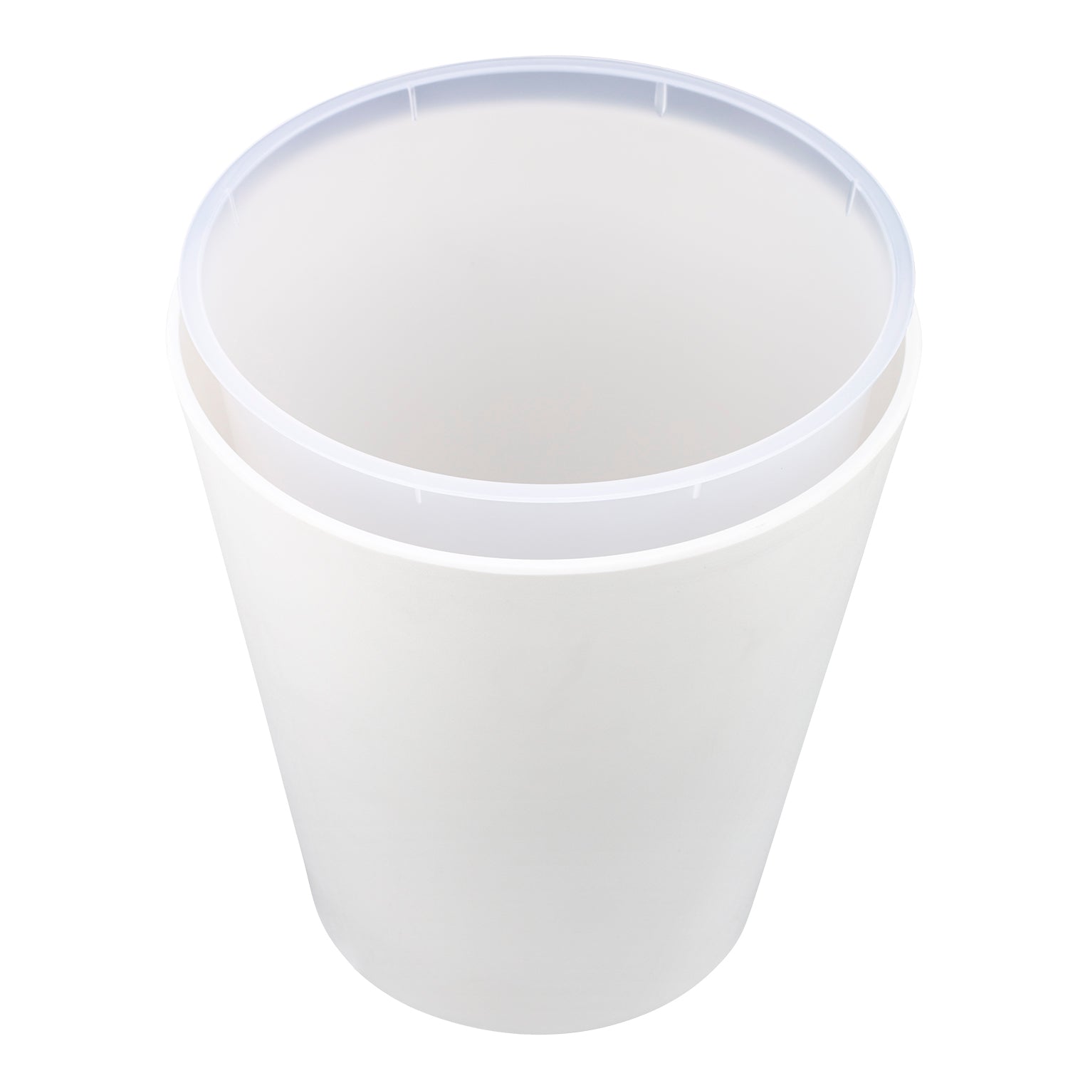 White | To down view of the Madison wastebasket to see how the full liner insert fits.