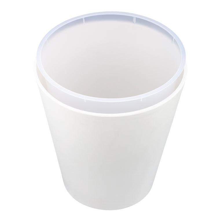 White | To down view of the Madison wastebasket to see how the full liner insert fits.
