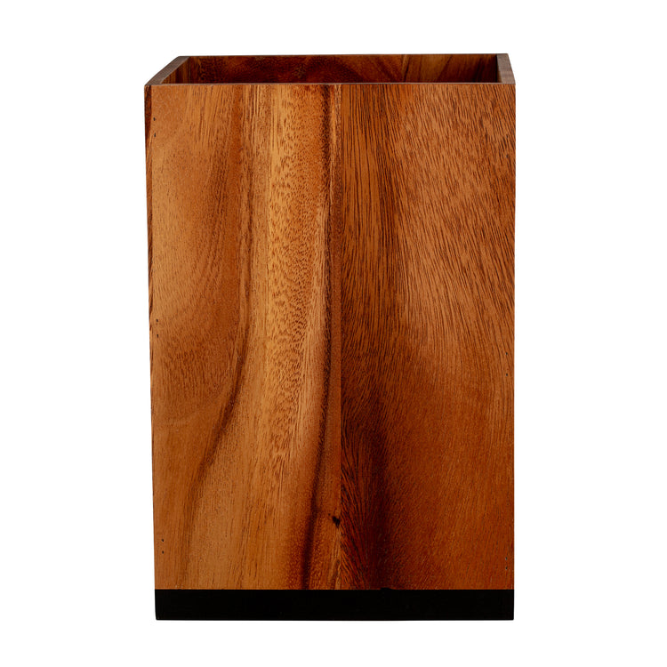 Acacia | Elegant Taniya Nayak exclusive wood bathroom wastebasket designed for modern and rustic interiors.
