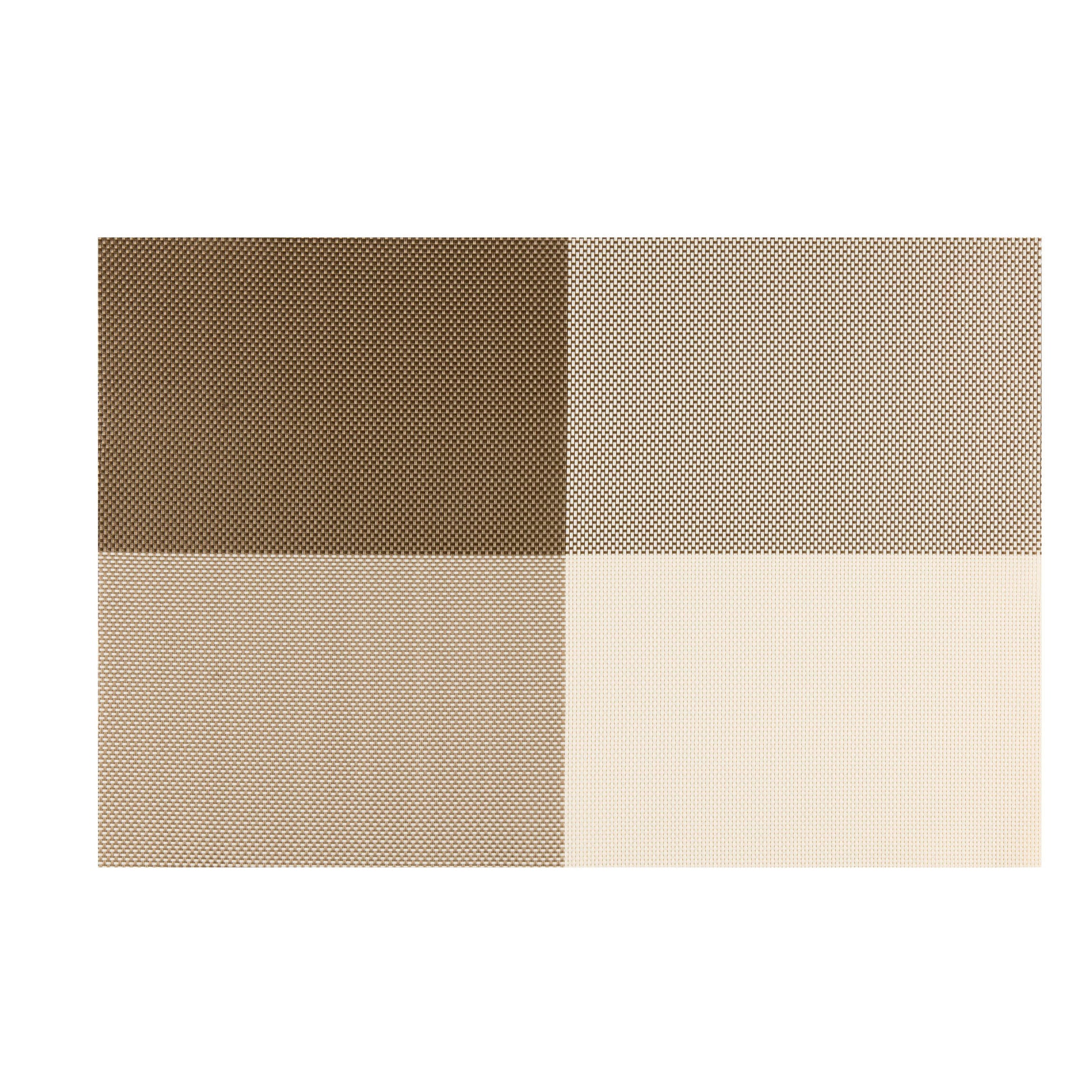 Coffee & Cream | Top view of woven four corner placemat showing textured weave and clean edges.
