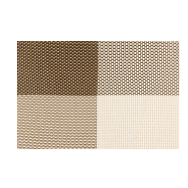 Coffee & Cream | Top view of woven four corner placemat showing textured weave and clean edges.