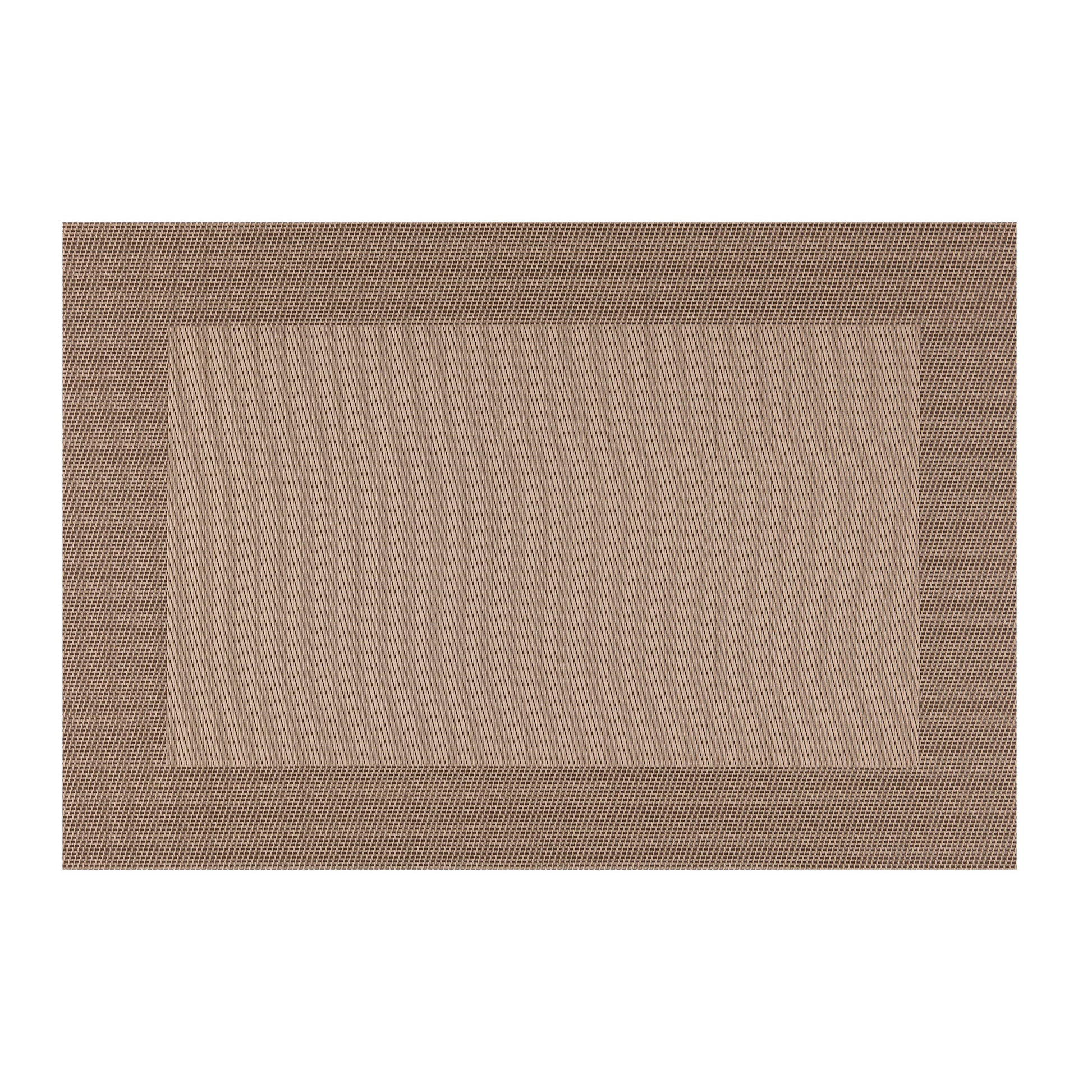 Taupe | Detail view of a neutral color woven placemat perfect for every table.