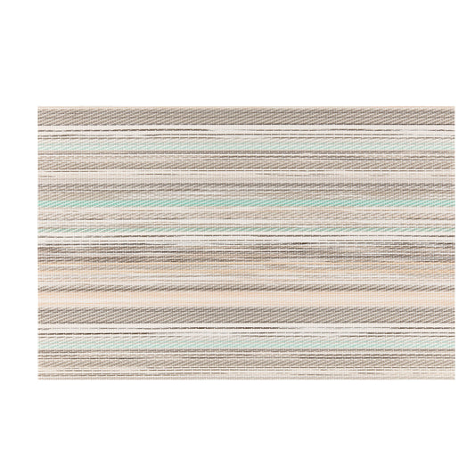 Ocean | Close-up of woven stratum placemat highlighting its intricate, textured weave, part of a set of 6.