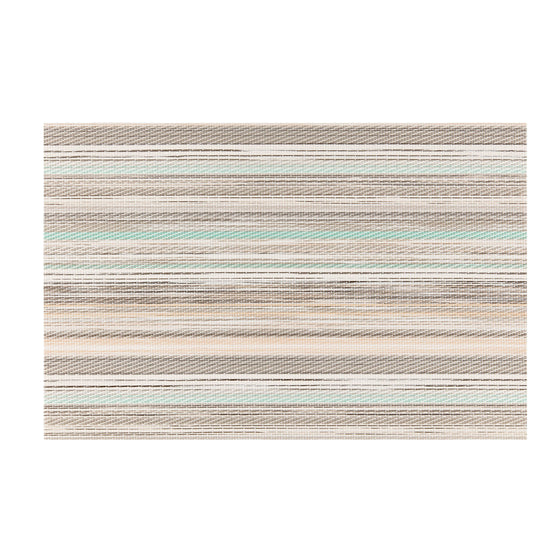 Ocean | Close-up of woven stratum placemat highlighting its intricate, textured weave, part of a set of 6.