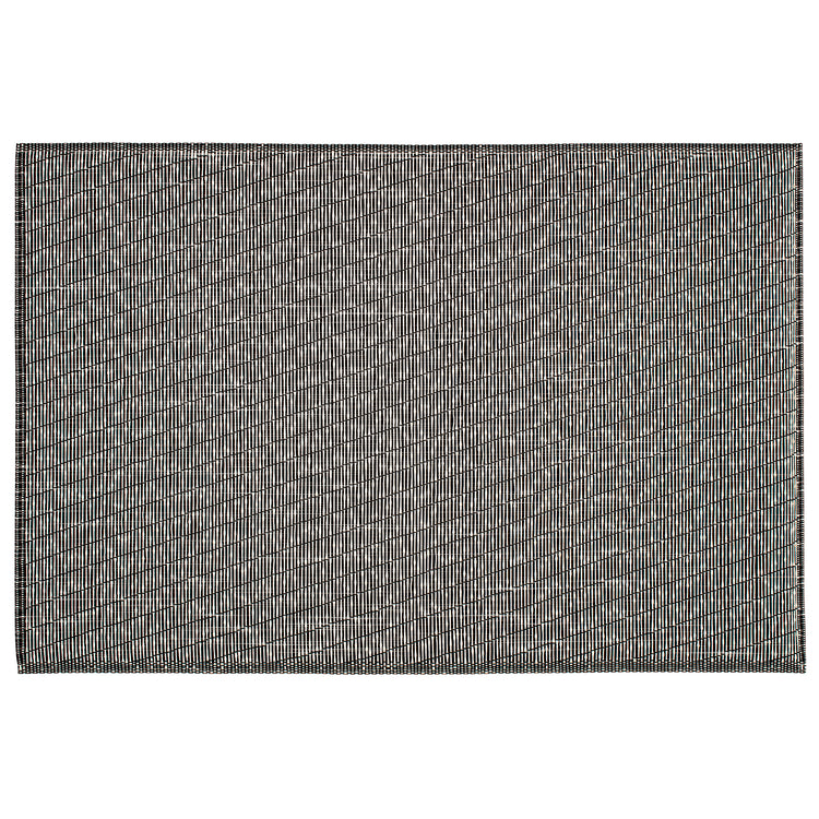 Charcoal & White | Close-up of the textured weave pattern on a placemat, displayed flat.