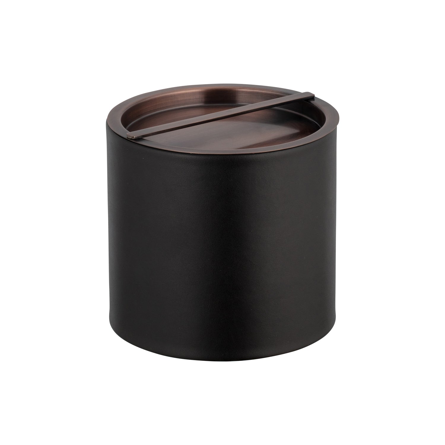 Black | Ice bucket with oil-rubbed bronze bridge cover, perfect for rustic and elegant entertaining.