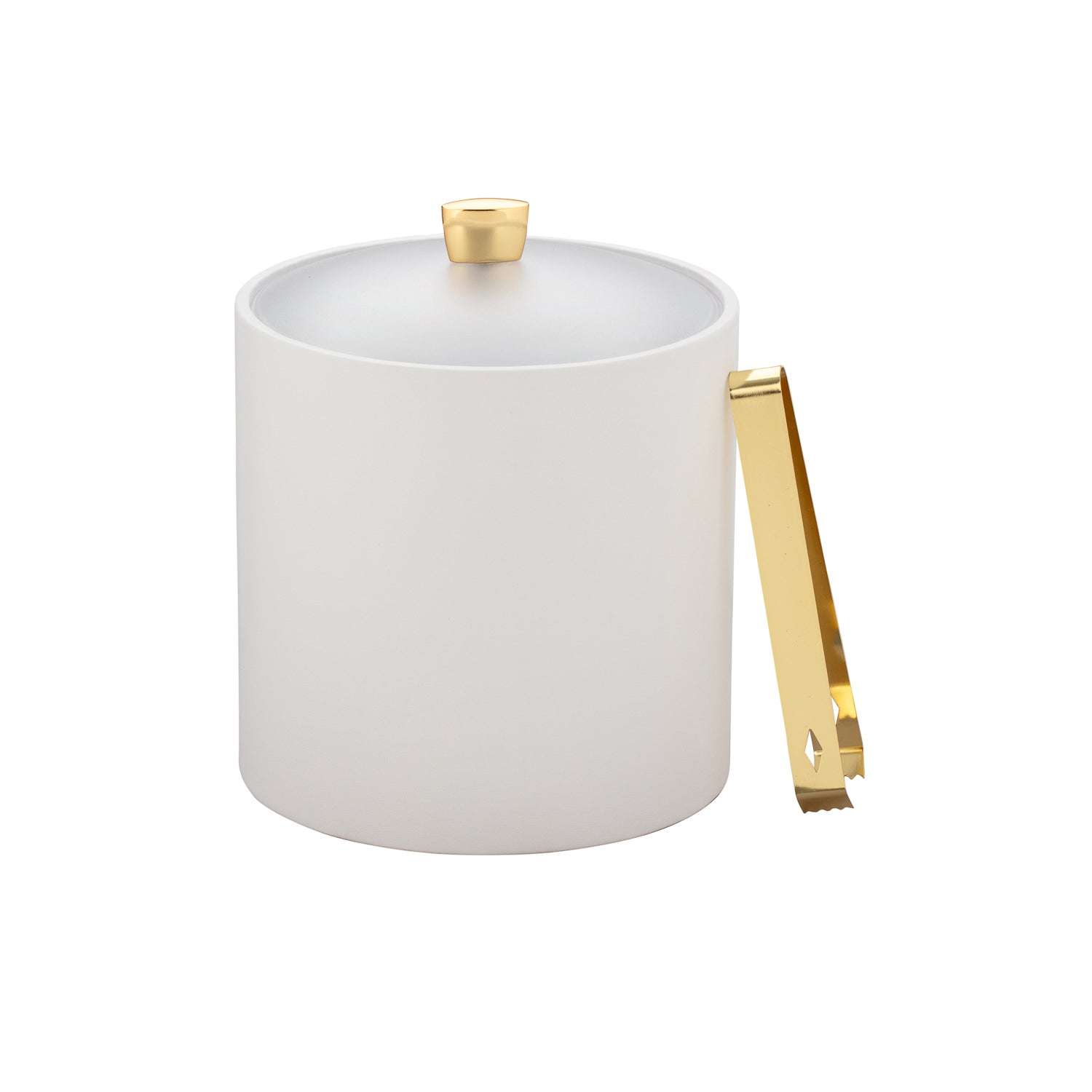 White | ice bucket styled for every home bar for hosting guests.
