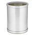 Brushed Chrome | Mylar 8qt round wastebasket with a sleek finish and brushed chrome bumpers.