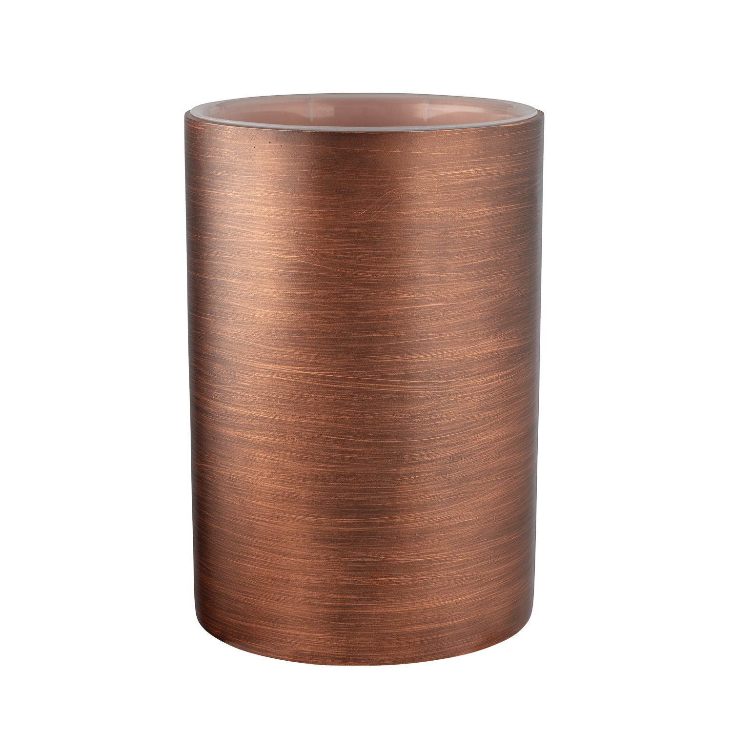 Oil Rubbed Bronze | Bathroom wastebasket by Taniya Nayak with brush stroke finish and liner.