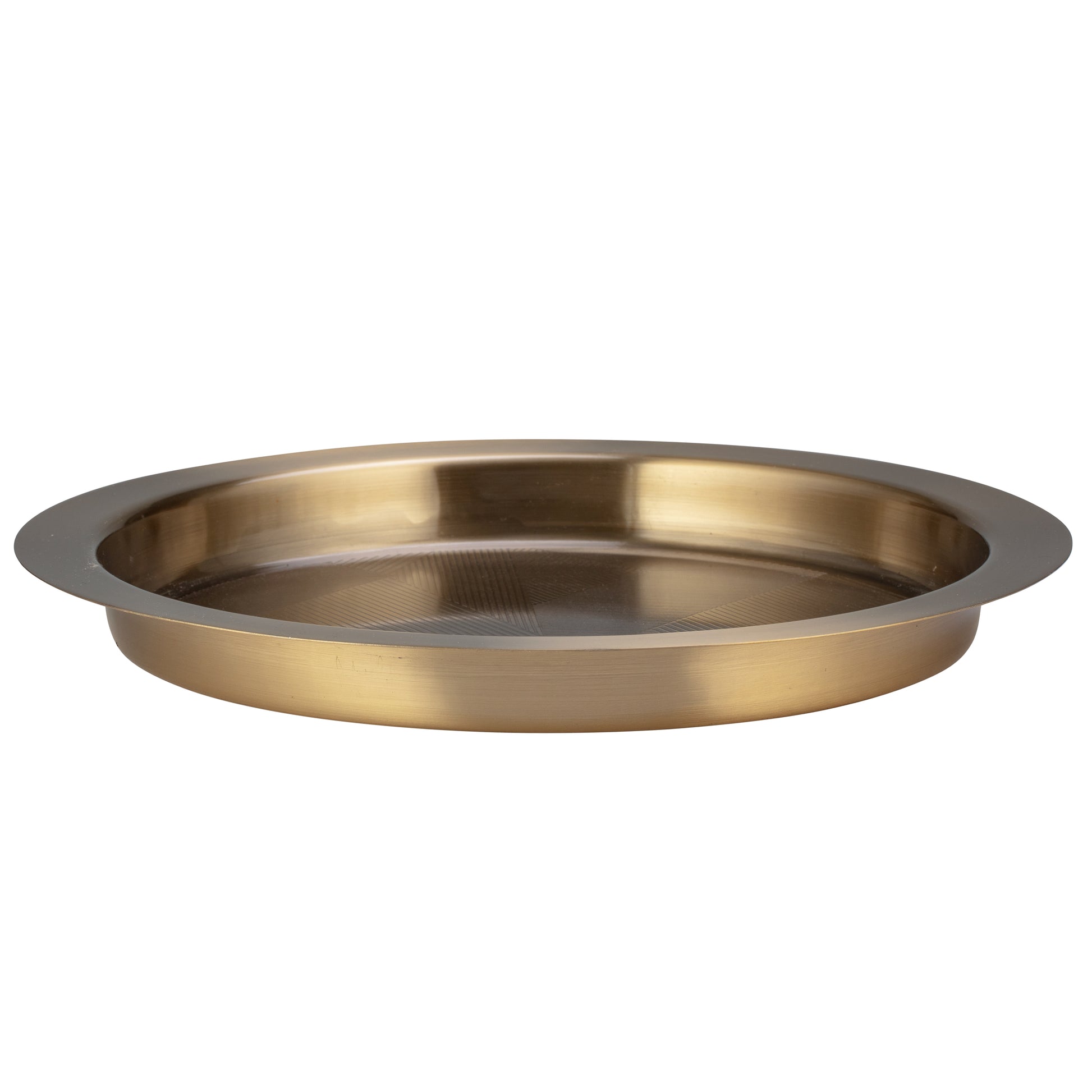 Gold & Black | Taniya Nayak stylish chevron round serving tray perfect for entertaining.