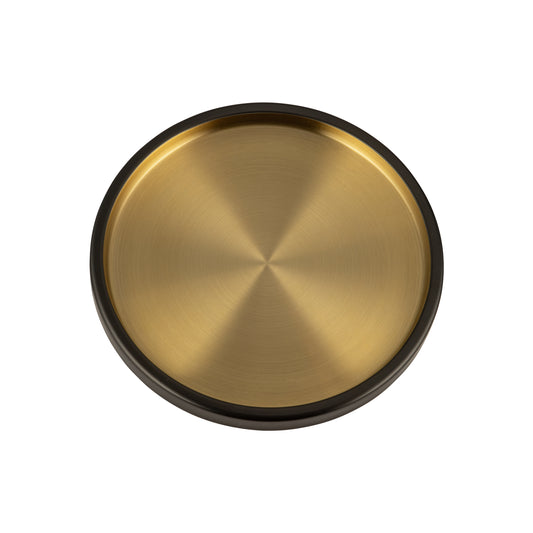 Black & Gold | Serving tray on a white background.