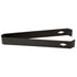 Black | Metal ice tong lying flat on a white background.