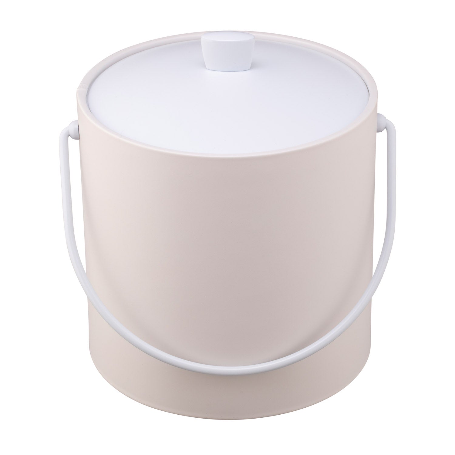 White | 3-quart classic design ice bucket shown on a clean white background.