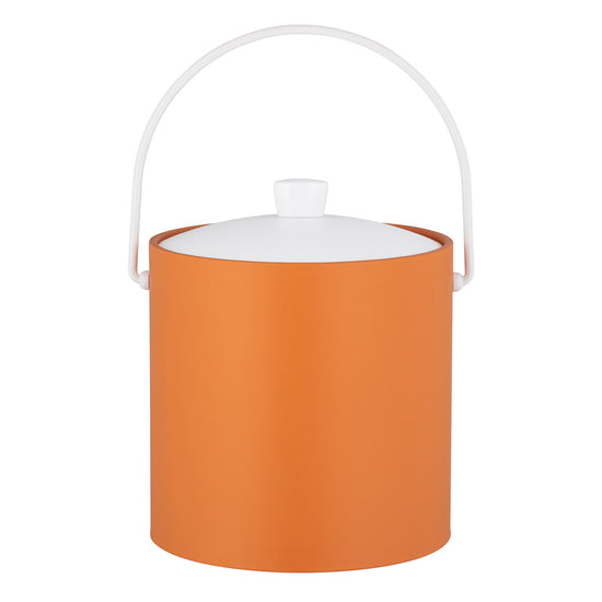 Spice Orange | Party ready 3qt ice bucket with an acrylic cover and arc knob.