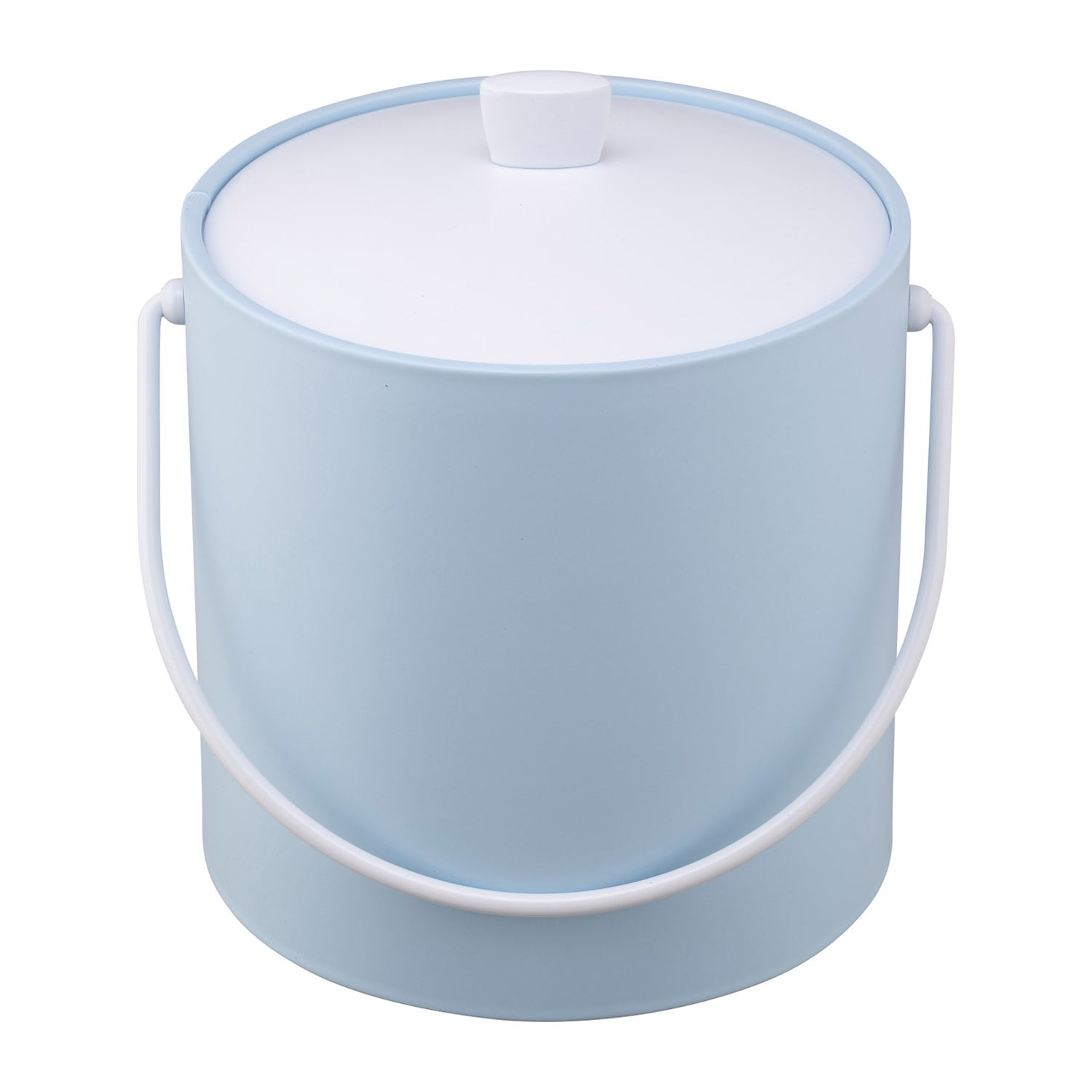 Light Blue | 3QT ice bucket with shiny finish, centered on a white background.