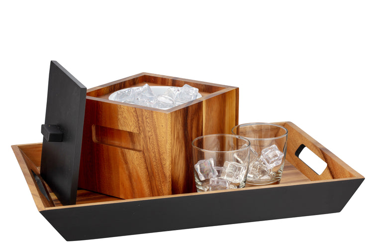 Taniya Nayak Canopy Acacia 2qt Ice Bucket w/ Matte Black Cover
