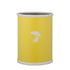 Lemon | Leatherette-wrapped 13qt oval wastebasket featuring a centered white beach chair decal.